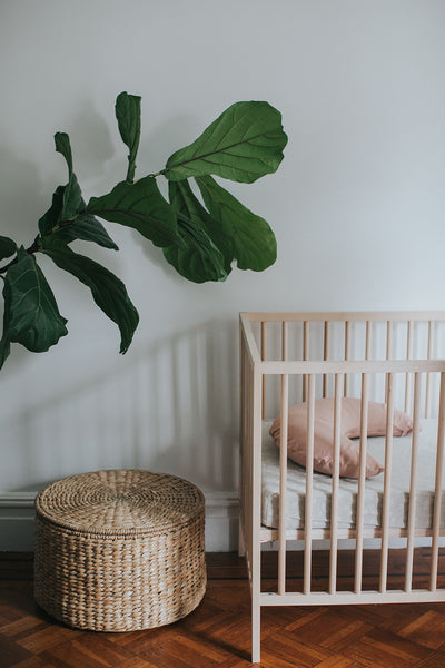 Fitted Linen Crib Sheet