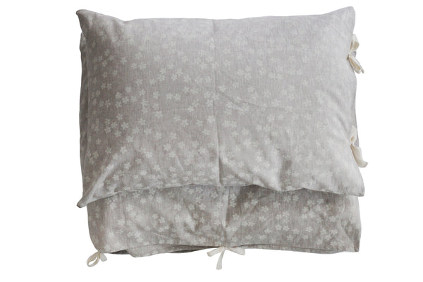 Linen Twin Bed Set - Elderflowers