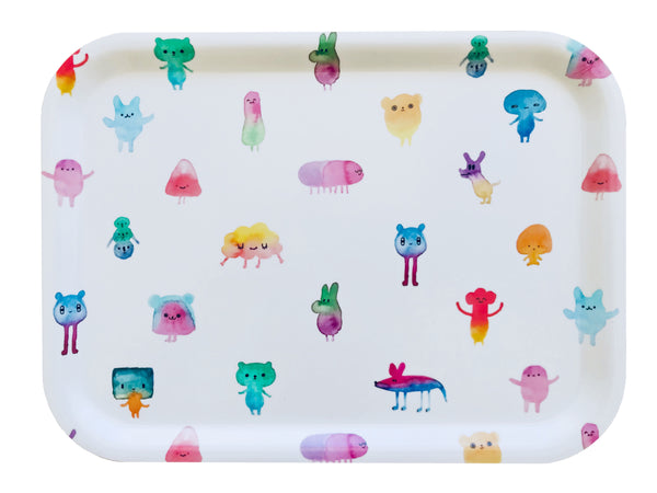tray - watercolor characters