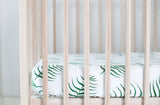 fitted crib sheet - palms