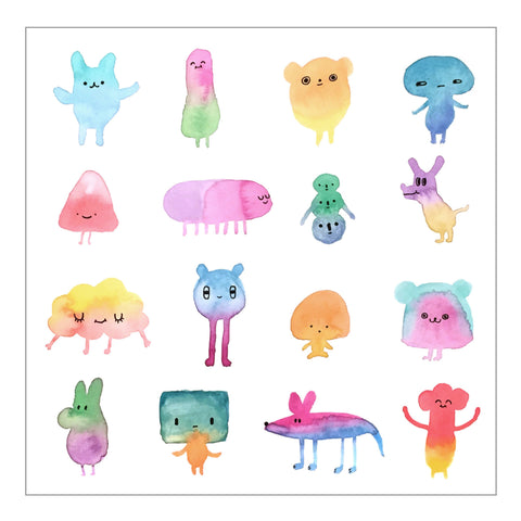art print - watercolor characters